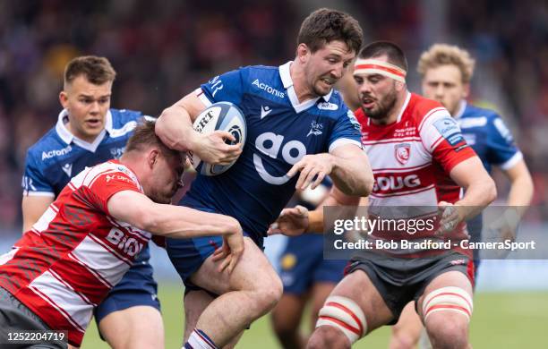 Sale Sharks' Ben Curry in action during the Gallagher Premiership Rugby match between Gloucester Rugby and Sale Sharks at Kingsholm Stadium on April...