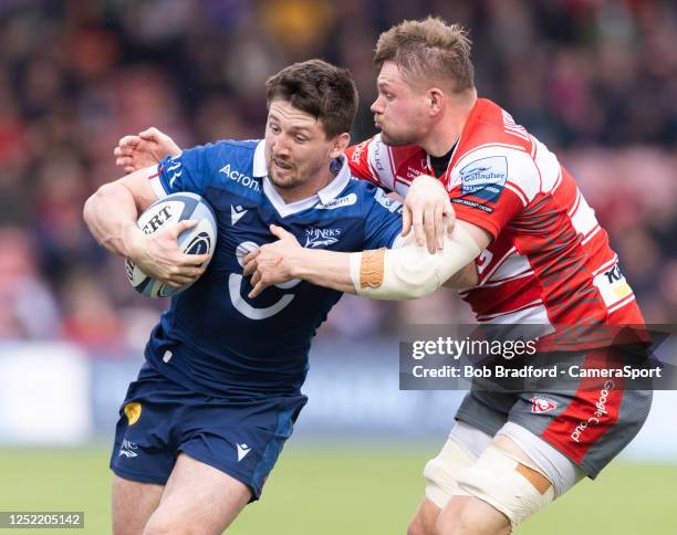 Sale Sharks' Ben Curry in action during the Gallagher Premiership Rugby match between Gloucester Rugby and Sale Sharks at Kingsholm Stadium on April...