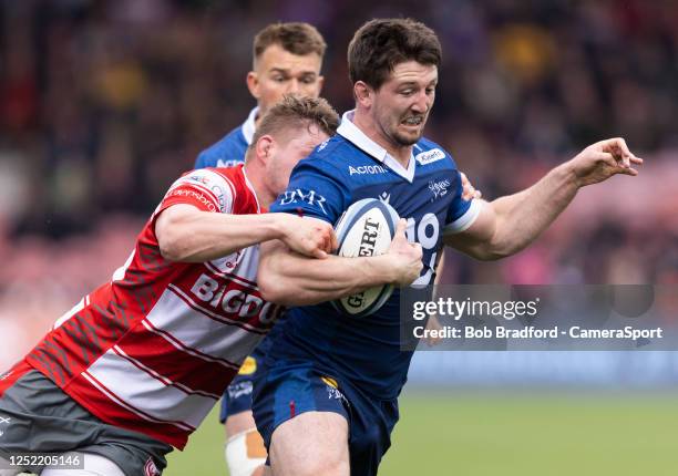 Sale Sharks' Ben Curry in action during the Gallagher Premiership Rugby match between Gloucester Rugby and Sale Sharks at Kingsholm Stadium on April...