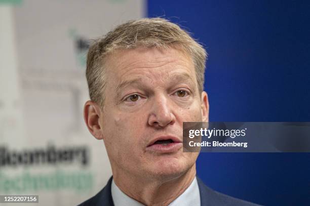 Kevin Mandia, chief executive officer of Mandiant Inc., during a Bloomberg Technology television interview at the RSA Conference in San Francisco,...