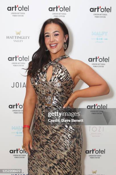 Eliza Butterworth arrives at the art'otel London Battersea Power Station launch event on April 26, 2023 in London, England.