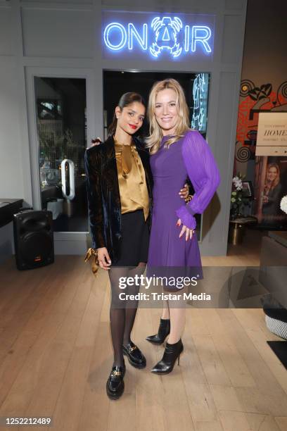 Nisha Stockmann and her mother Jessica Stockmann attend the Homestory - Podcast Launch at Hotel Tortue on April 26, 2023 in Hamburg, Germany.