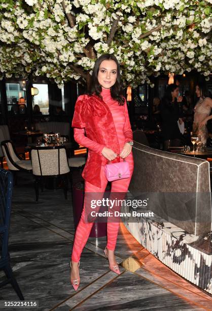 Andreea Cristea attends Tattu London's 1st birthday dinner on April 26, 2023 in London, England.
