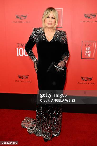 Actress Jennifer Coolidge arrives for the Time 100 Gala, celebrating the 100 most influential people in the world, at Lincoln Center's Frederick P....