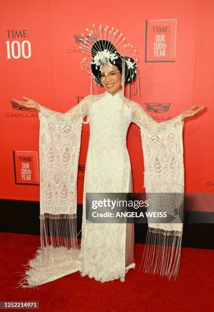 Actress Ali Wong arrives for the Time 100 Gala, celebrating the 100 most influential people in the world, at Lincoln Center's Frederick P. Rose Hall...