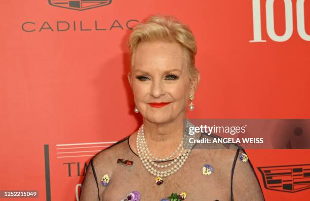 Diplomat Cindy McCain arrives for the Time 100 Gala, celebrating the 100 most influential people in the world, at Lincoln Center's Frederick P. Rose...