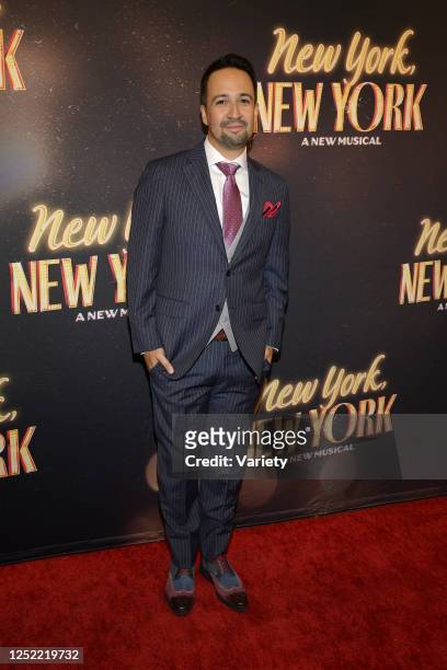 Lin-Manuel Miranda at the opening night of Broadway's "New York, New York" held at St. James Theatre on April 26, 2023 in New York City.