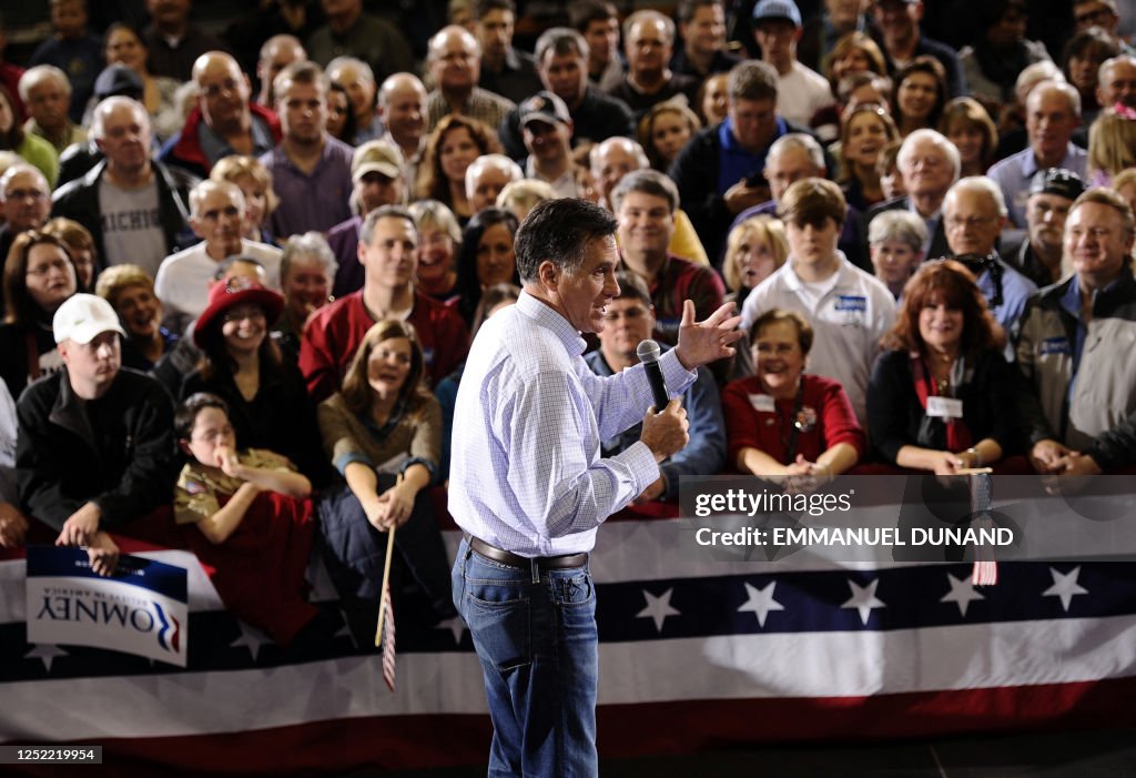 Mitt Romney Rally Republican presidential hopeful Mitt Romney holds a campaign rally at ...