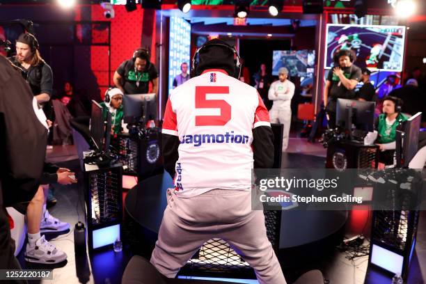 Bagmotion of Pistons Gaming Team plays during the 2023 NBA 2K League Switch Open 3v3 Tournament on April 26, 2023 at District E Gaming in Washington,...