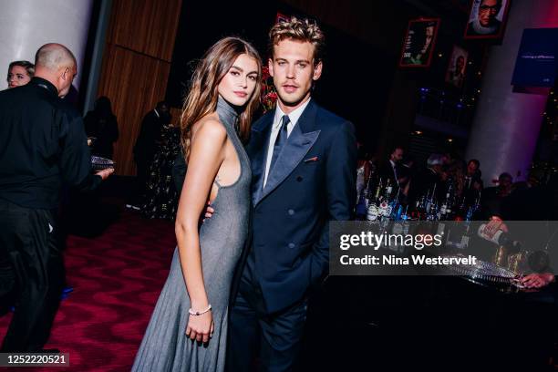 Kaia Gerber and Austin Butler at the TIME100 Gala held at Frederick P. Rose Hall on April 26, 2023 in New York City.