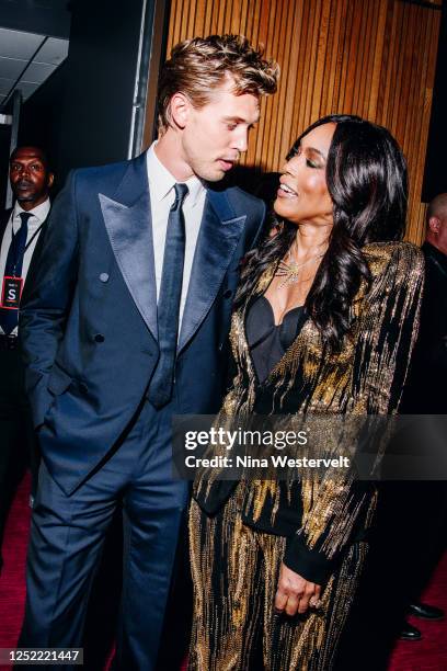 Austin Butler and Angela Bassett at the TIME100 Gala held at Frederick P. Rose Hall on April 26, 2023 in New York City.