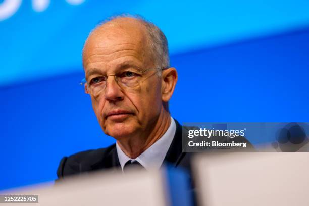 Kurt Bock, chairman of BASF SE, at the annual shareholders meeting in Mannheim, Germany, on Thursday, April 27, 2023. BASF declined after saying that...