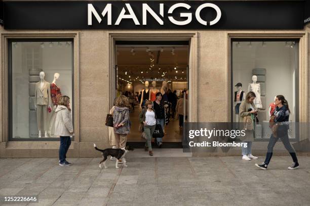 Mango clothing store in Vigo, Spain, on Wednesday, April 26, 2023. Spain reports GDP figures on Friday. Photographer: Brais Lorenzo Couto/Bloomberg...