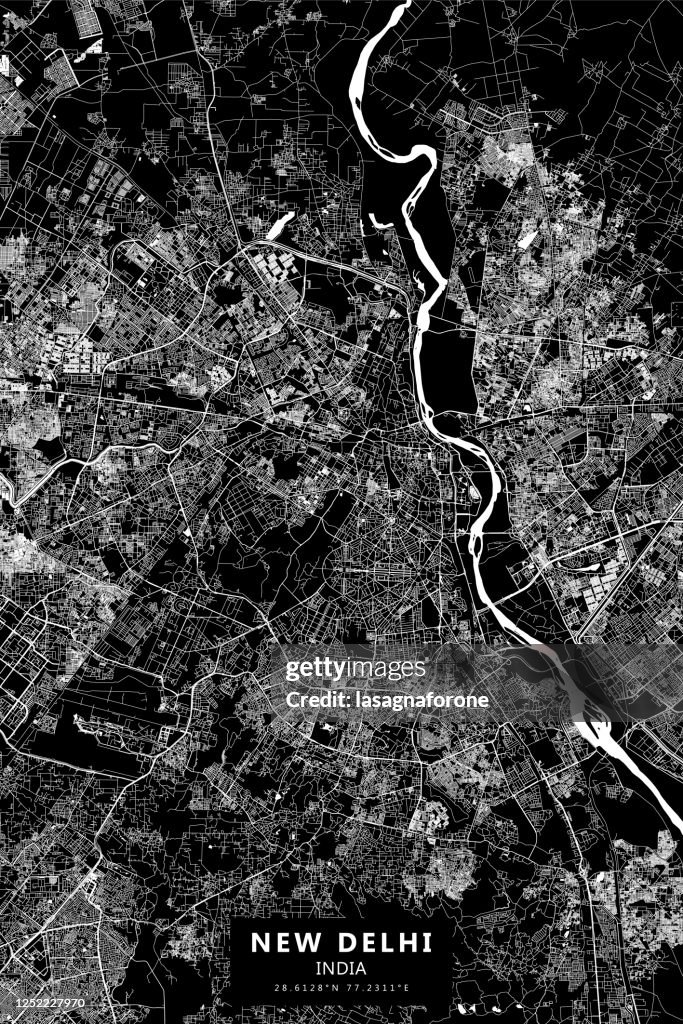 New Delhi Vector Map