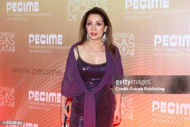 April 25 Mexico City, Mexico: Arlette Pacheco attends the red carpet of the XLVIII delivery of the Diosas de Plata Awards at Centro Cultural Teatro 1.
