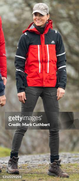 Catherine, Princess of Wales visits the Central Beacons Mountain Rescue Team during a training exercise on the first day of their 2 day visit to...