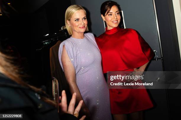 Amy Poehler and Aubrey Plaza at the TIME100 Gala held at Frederick P. Rose Hall on April 26, 2023 in New York City. At the TIME100 Gala held at...