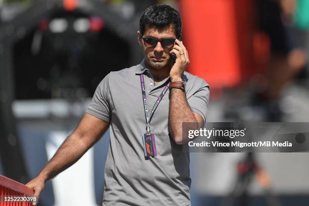 Karun Chandhok of India during previews ahead of the F1 Grand Prix of Azerbaijan at Baku City Circuit on April 27, 2023 in Baku, Azerbaijan.