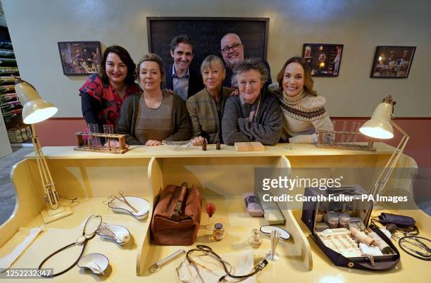 Cast members, Rebecca Gethings , Annabelle Apsion, Stephen McGann, Jenny Agutter, Cliff Parisi, Georgie Glen and Laura Main during a visit to the...