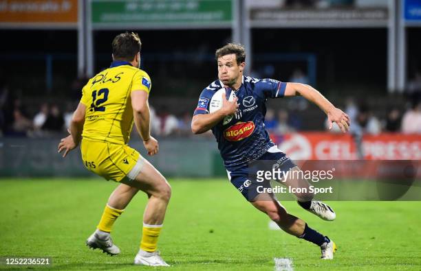 Theo BELAN of Agen during the Pro D2 match between SU Agen and USON Nevers at Stade Armandie on April 27, 2023 in Agen, France.