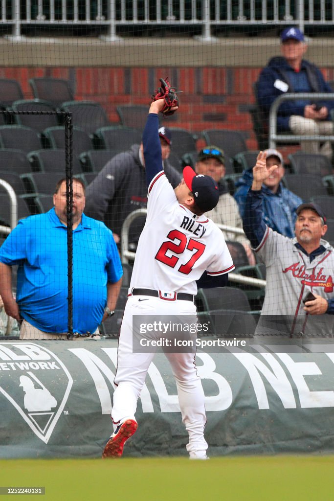 Austin Riley Third Base Atlanta Braves third baseman Austin Riley tracks down and catches a ...