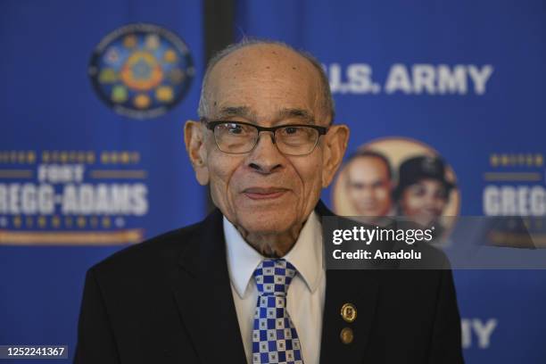 Lieutenant General Arthur Gregg attends a ceremony in Virginia, United States on April 27, 2023. The Fort Lee army base in Virginia renamed as "Fort...