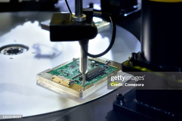 making circuit board production line - semiconductors stock pictures, royalty-free photos & images