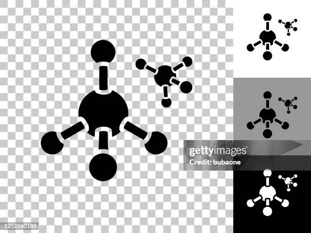 gasoline molecule icon on checkerboard transparent background - hydraulic fracturing icons stock illustrations