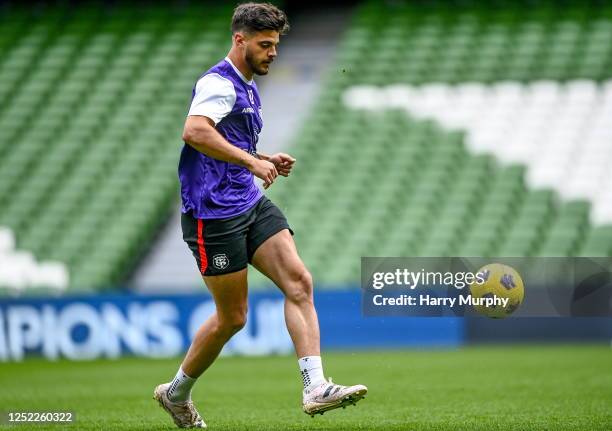 Dublin , Ireland - 28 April 2023; Romain Ntamack during a Toulouse captain's run at the Aviva Stadium in Dublin.