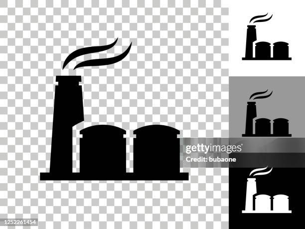 oil pump icon on checkerboard transparent background - steam transparent background stock illustrations