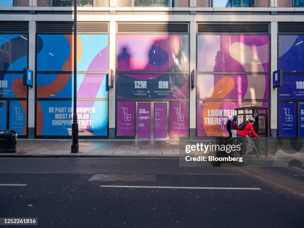 An empty retail space available for lease on Oxford Street in London, UK, on Sunday, Jan. 22, 2023. Oxford Street is meant to be "the jewel in...