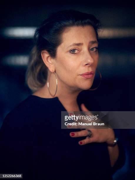 Journalist Giulia Fois poses for a portrait on February 20, 2023 in Paris, France.