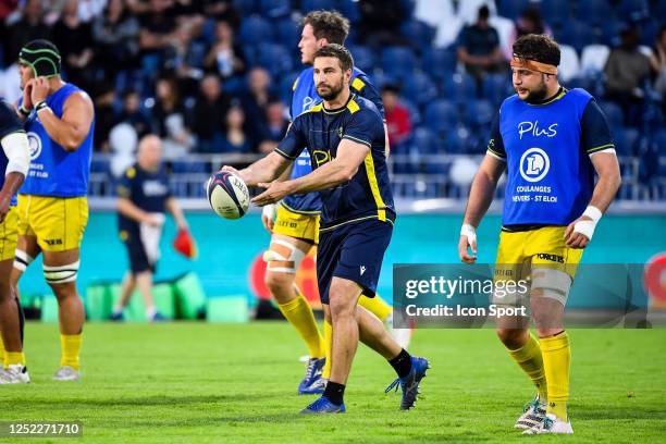 Benjamin Thiery of USON Nevers during the Pro D2 match between SU Agen and USON Nevers at Stade Armandie on April 27, 2023 in Agen, France.