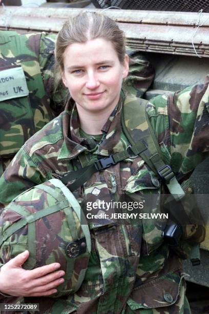 Undated photo of Captain Verity Orrell-Jones, 28 who will be one of the first soldiers into Kosovo after the Serbs withdraw. Orrell-Jones is...