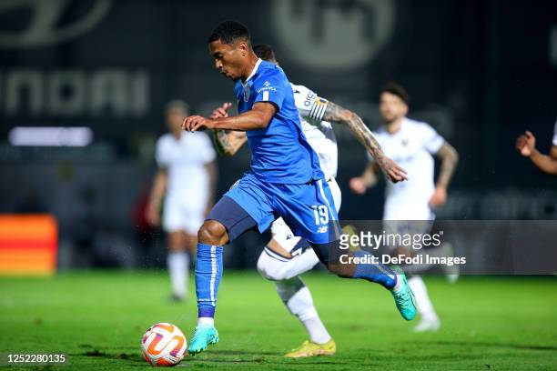Danny Namaso of FC Porto controls the ball during the Allianz Cup match between FC Famalicao and FC Port at Estadio Municipal de Famalicao on April...