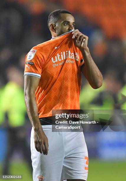 Blackpool's Curtis Nelson during the Sky Bet Championship between Blackpool and Millwall at Bloomfield Road on April 29, 2023 in Blackpool, United...