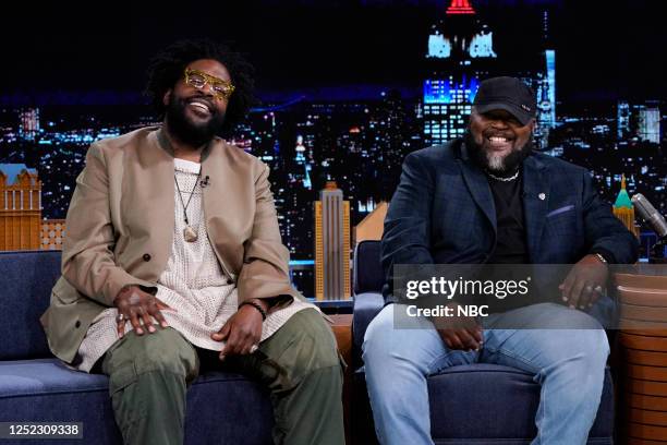 Episode 1842 -- Pictured: Musician Ahmir "Questlove" Thompson and writer S. A. Cosby during an interview on Friday, April 28, 2023 --