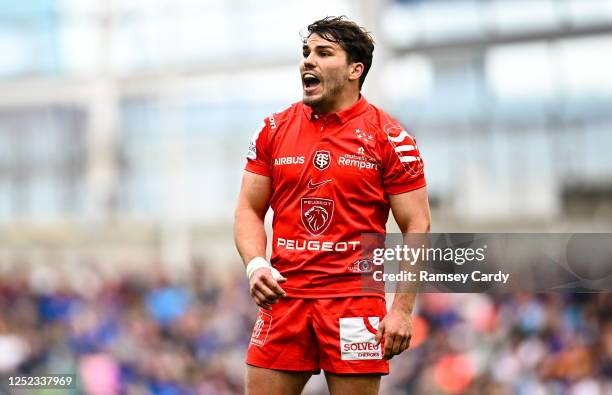 Dublin , Ireland - 29 April 2023; Antoine Dupont of Toulouse during the Heineken Champions Cup Semi Final match between Leinster and Toulouse at the...
