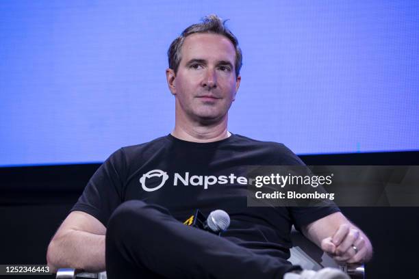 Jon Vlassopulos, chief executive officer of Napster, during the CoinDesk 2023 Consensus Festival in Austin, Texas, US, on Friday, April 28, 2023. The...