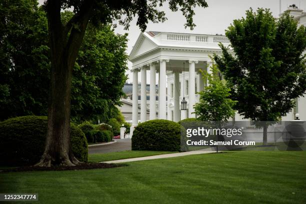 The front entrance of the White House is seen on April 29, 2023 in Washington, DC. President Joe Biden and First Lady Jill Biden will be attending...