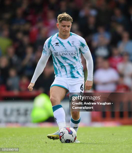 Max Sanders Lincoln City's Max Sanders during the Sky Bet League One between ...