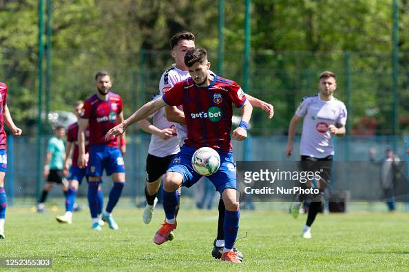 Alexandru Sabau in action during Romania Liga 2: Unirea Dej vs CSA News  Photo - Getty Images