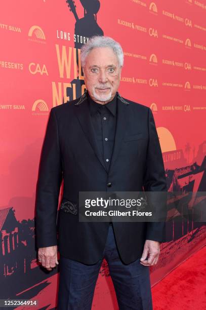 Tom Jones at "Long Story Short: Willie Nelson 90" held at the Hollywood Bowl on April 29, 2023 in Los Angeles, California.