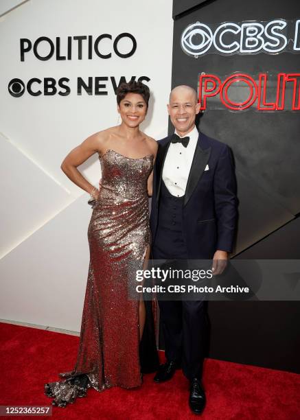 Jericka Duncan and Vladimir Duthiers at the CBS News/POLITICO reception ahead of the White House Correspondents' Dinner at the Washington Hilton, on...