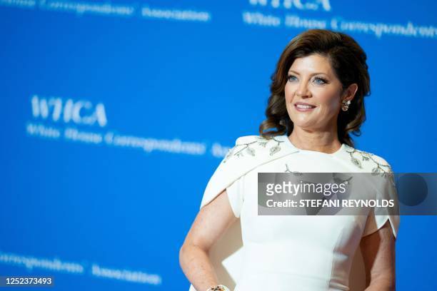 Journalist Nora O'Donnell arrives for the White House Correspondents' Association dinner at the Washington Hilton in Washington, DC, April 29, 2023.