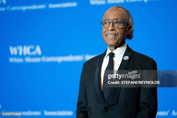 Reverend Al Sharpton arrives for the White House Correspondents' Association dinner at the Washington Hilton in Washington, DC, April 29, 2023.