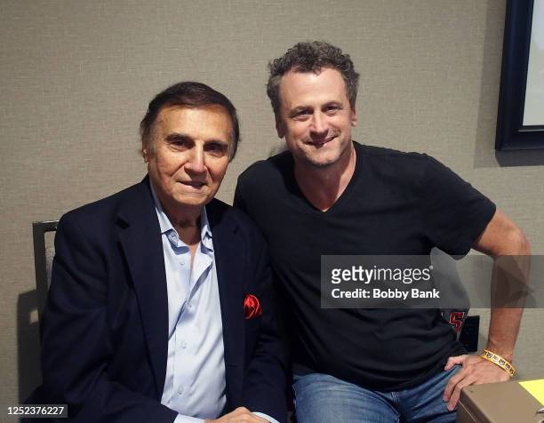 Tony Lo Bianco and David Moscow attend Chiller Theatre Expo Spring 2023 at Parsippany Hilton on April 29, 2023 in Parsippany, New Jersey.