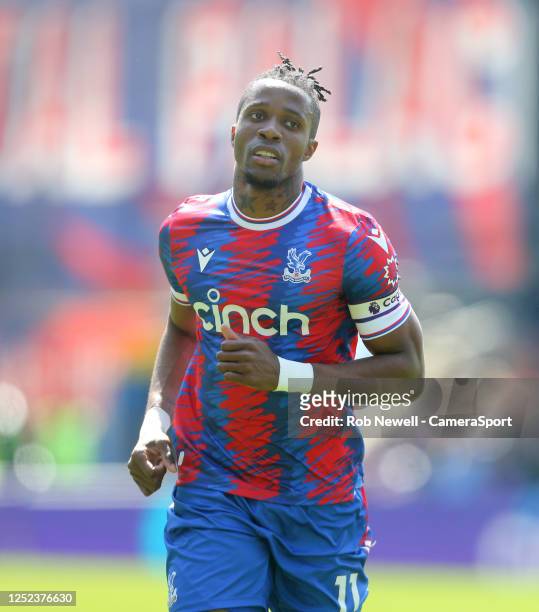 Crystal Palace's Wilfried Zaha during the Premier League match between Crystal Palace and West Ham United at Selhurst Park on April 29, 2023 in...