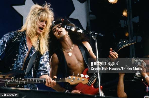 Cinderella, live, Moscow Music Peace Festival 1989 at Luzhniki Stadium, Moscow, USSR, 12th and 13th August, 1989. Eric Brittingham , Tom Keiffer .