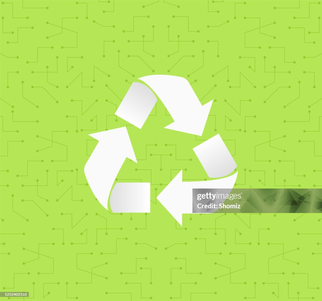 Recycle icon vector